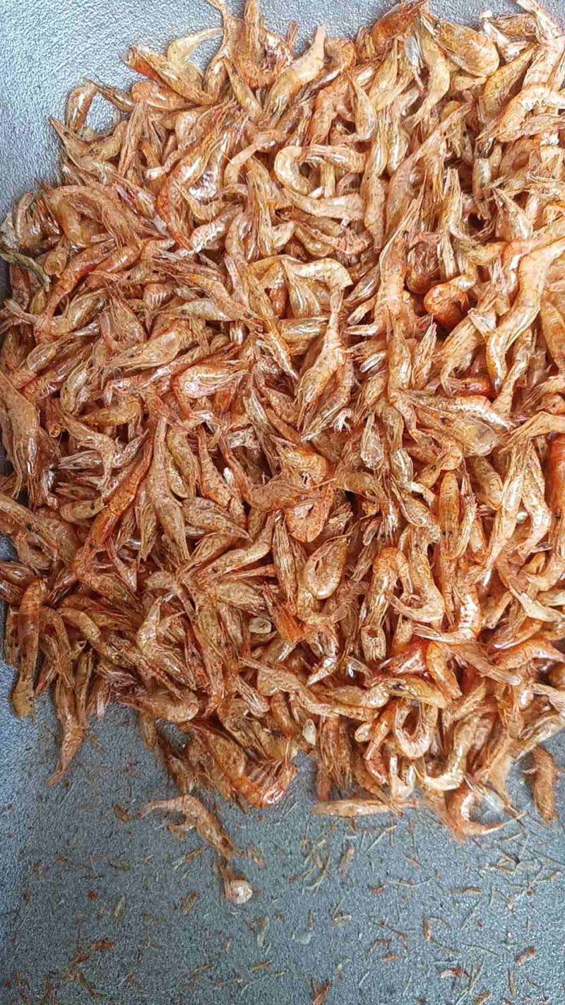淡水河虾青虾晒干河虾3一4公分颜色一般