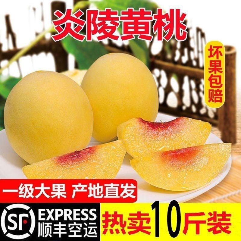 正宗炎陵黄桃，专业供应链，电商代发。一件也发货