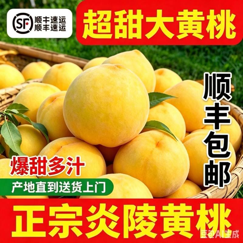 正宗炎陵黄桃，专业供应链，电商代发。一件也发货