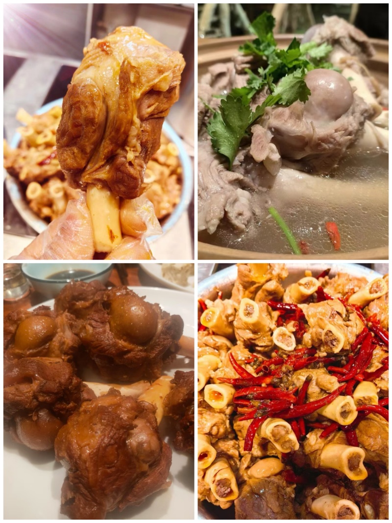 满肉羊棒骨，含肉率高，吃肉吸骨髓。每个半斤左右，红烧卤炖熬汤