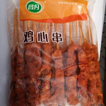 烧烤夏季鸡心串价格便宜而且口感很好