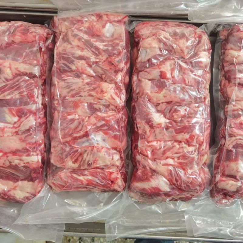 牛肋条肉烧烤炖卤食材新鲜冷冻天然无调理牛腹肉条整箱批发商用