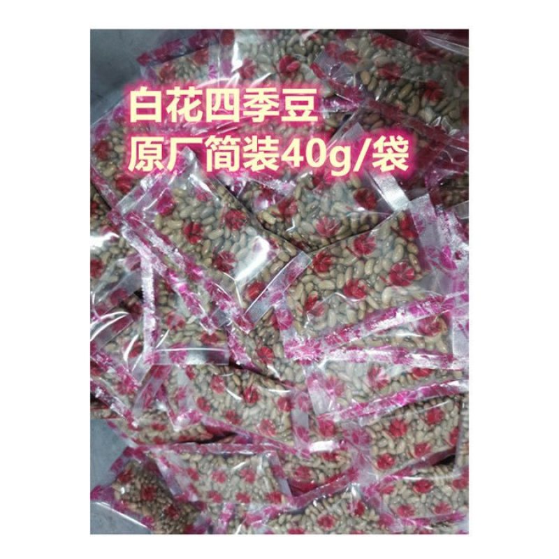 原种白花四季豆种子架豆无筋豆早熟高产耐热肉厚品质好春秋