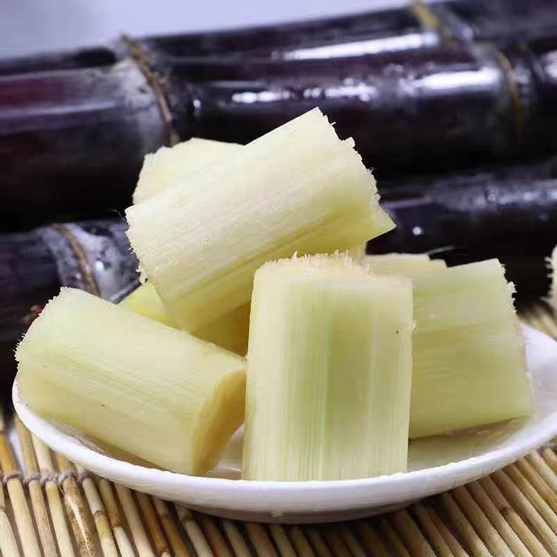 【新鲜中段】一件代发广西黑皮甘蔗脆甜批发当季水果榨汁甜杆