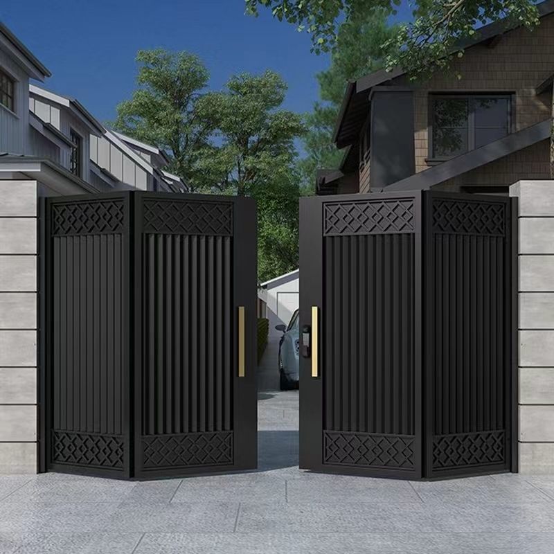 铝合金别墅铝艺大门中式院子门楼家用庭院双开门花园农村自建房