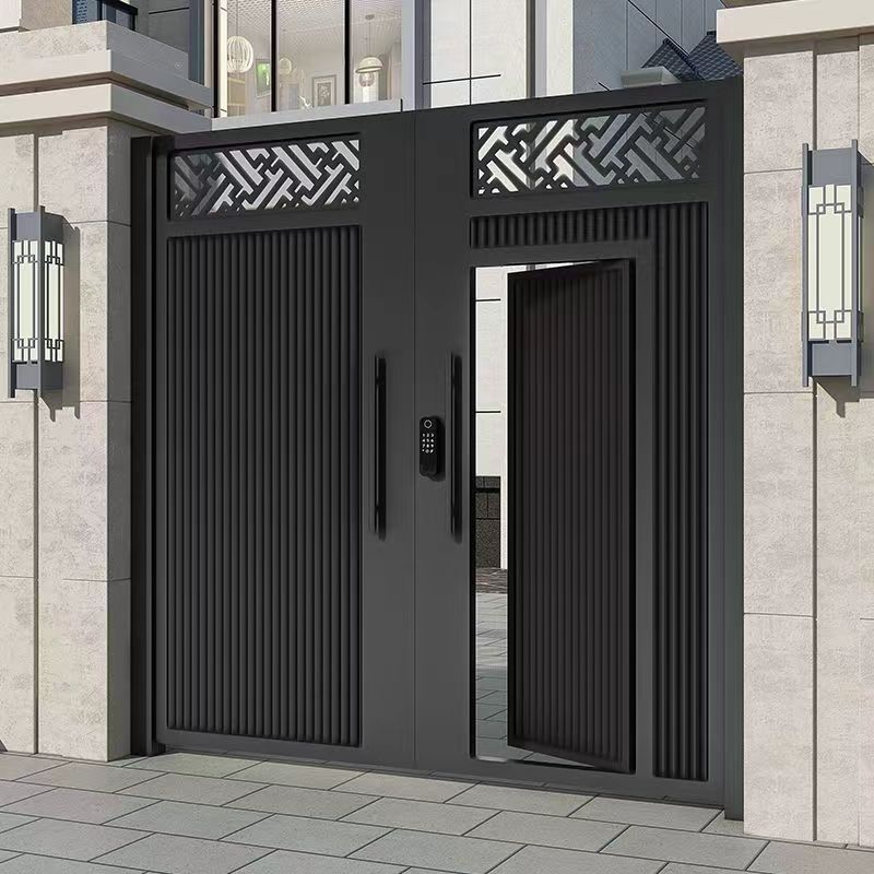 铝合金别墅铝艺大门中式院子门楼家用庭院双开门花园农村自建房