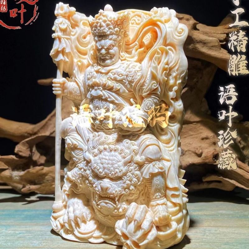 猛犸象牙财手工雕刻财宝财神摆件男女款招财佛像吊坠牌子