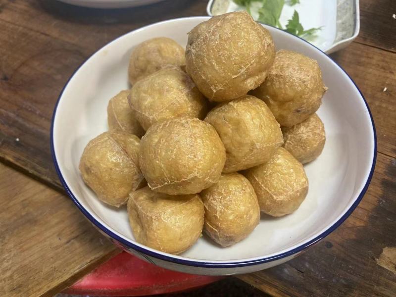 乡村农家豆子去皮豆腐