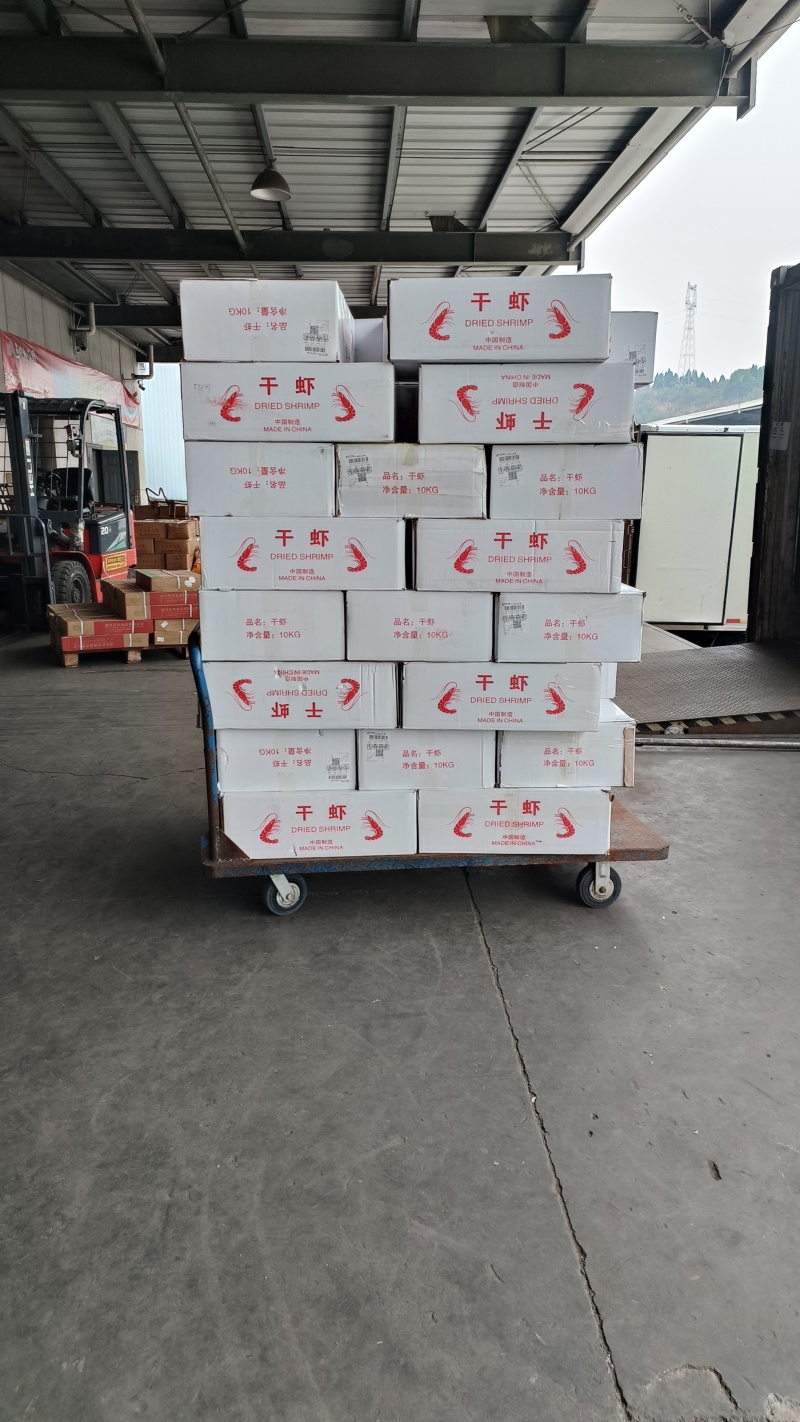 无头虾中小个虾尾干虾红虾产地直采批量供应