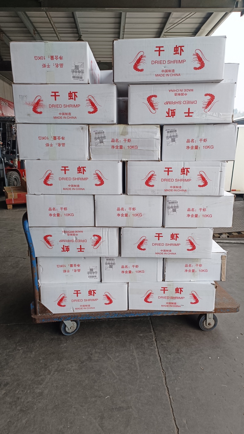 无头虾中小个虾尾干虾红虾产地直采批量供应