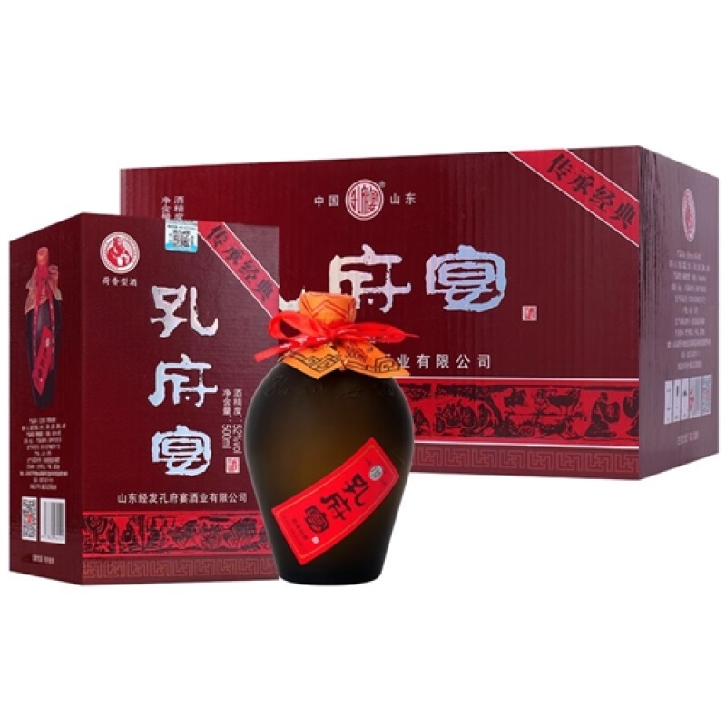 孔府宴孔府宴酒52度荷香型白酒粮食酒高度白酒整箱装商