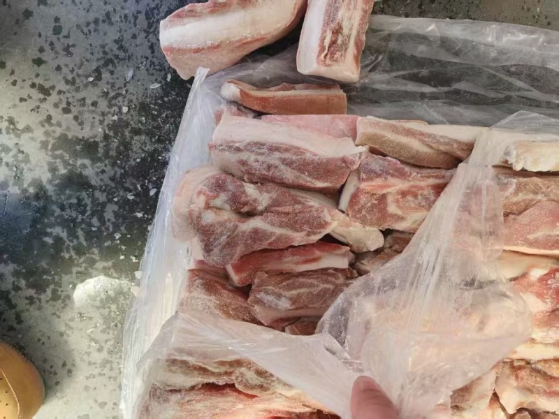 袋装带皮五花肉条手续齐全
