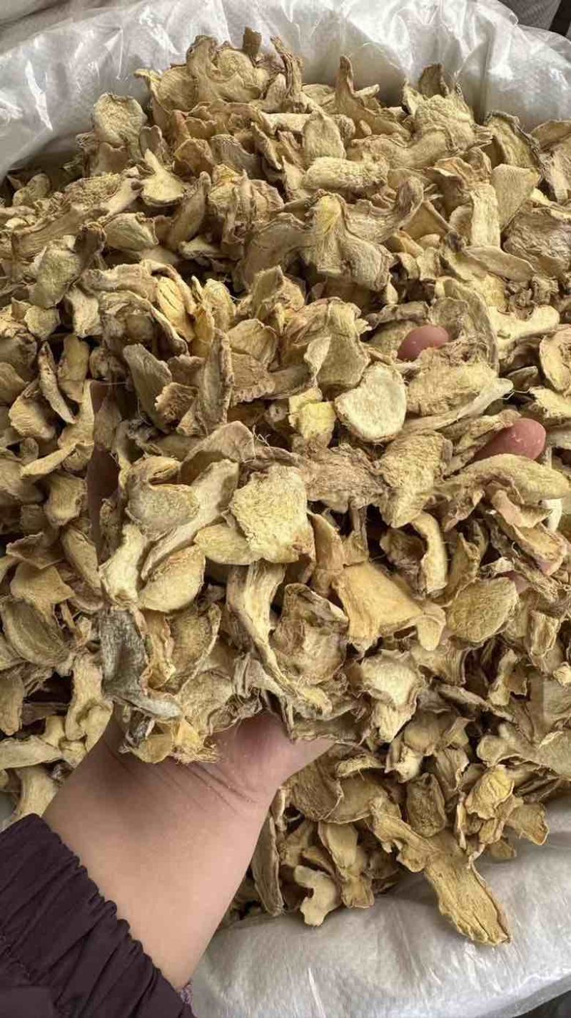 过筛新货干姜片足干好货过粉筛颜色漂亮100斤一件