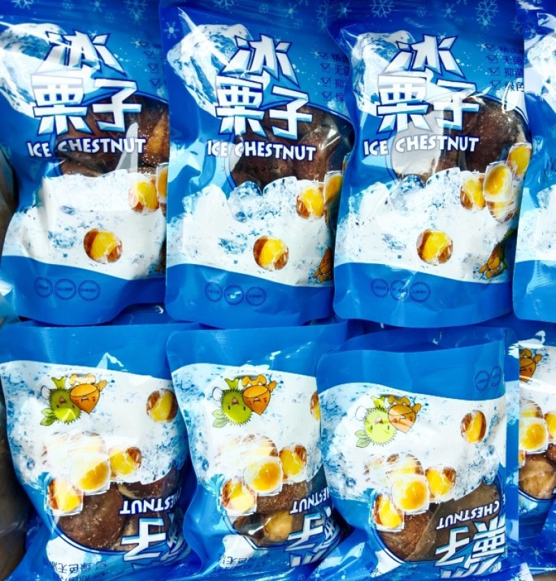 新鲜冰冻板栗开口冷冻栗子速冻开袋即食小包装开口笑休闲零食