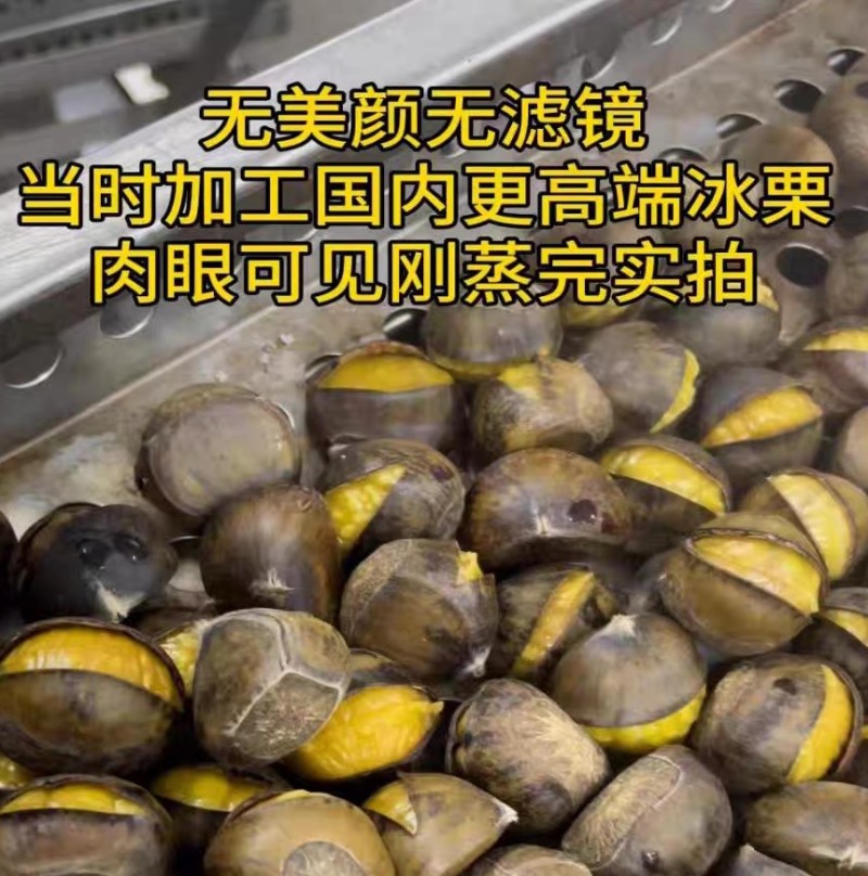 新鲜冰冻板栗开口冷冻栗子速冻开袋即食小包装开口笑休闲零食