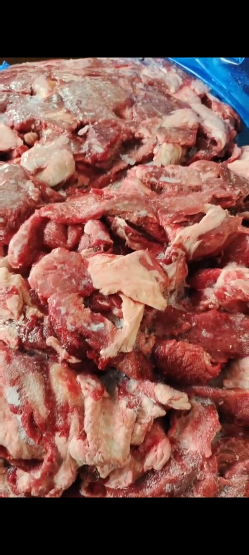 大块牛碎肉，肥瘦比例相当好，