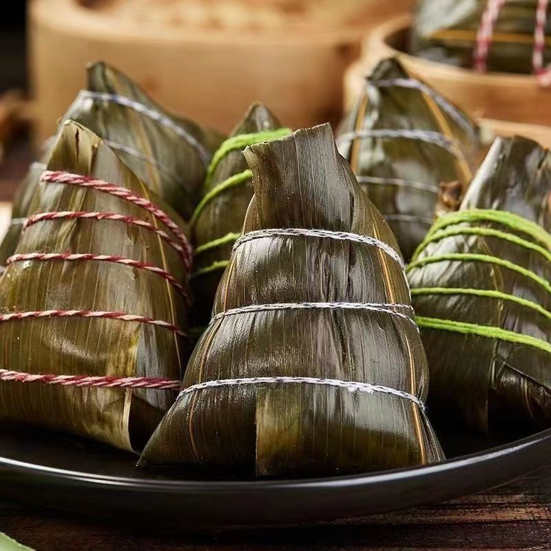 电商粽子批发一件代发量大从优黑米八宝红豆肉