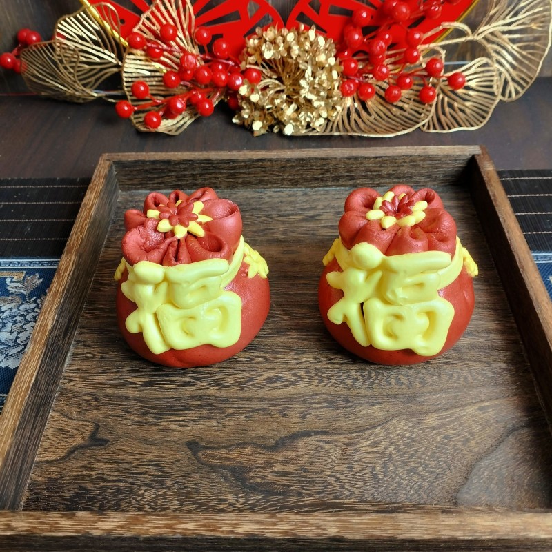 胶东花饽饽福袋钱袋子豆沙馅好吃好看源头厂家直发
