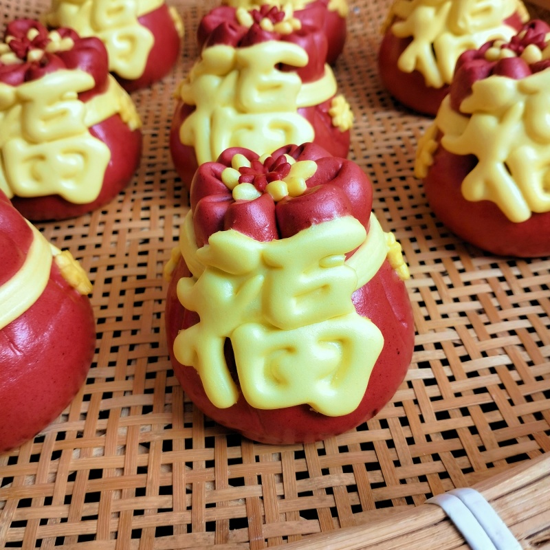 胶东花饽饽福袋钱袋子豆沙馅好吃好看源头厂家直发