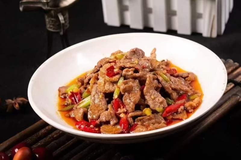 小炒黄牛肉原料，上脑中餐切片