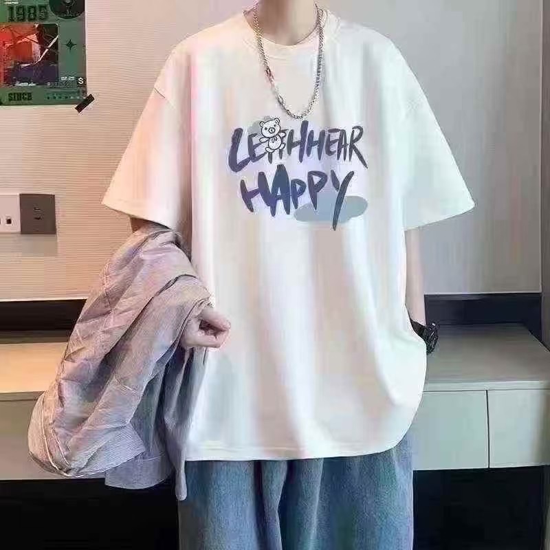 200克和180克100%精梳纯棉短袖T恤，后领包条7.9