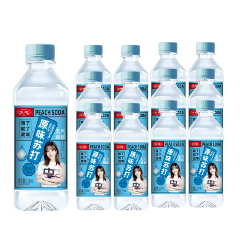 苏打水，4种口味，12瓶，