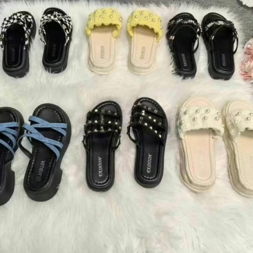 品牌实体店撤柜3000双靓妹厚底凉拖鞋，盒装拆下来清7.8