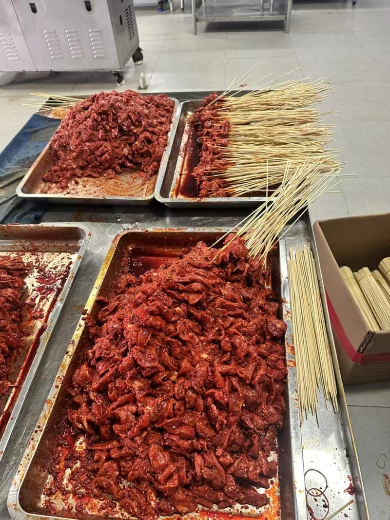 串串包菜牛肉，串串单签牛肉