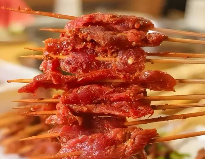 串串包菜牛肉，串串单签牛肉