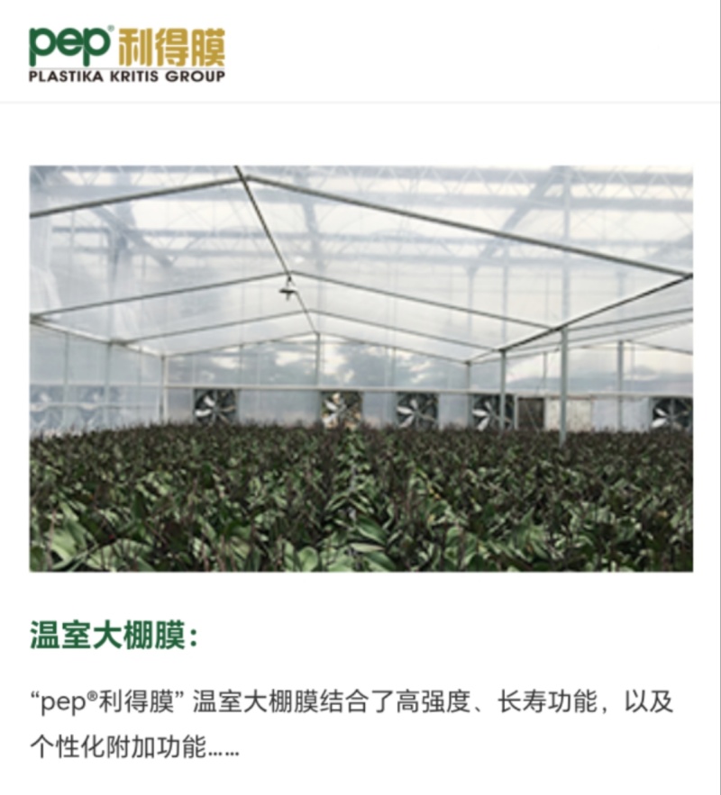 pep利得膜可立富农膜防滴膜避雨栽培单栋联栋大棚膜