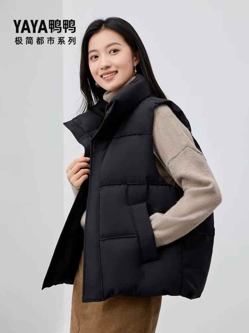 高档女士精品羽绒棉马甲100件左右质量**好，有45个款19