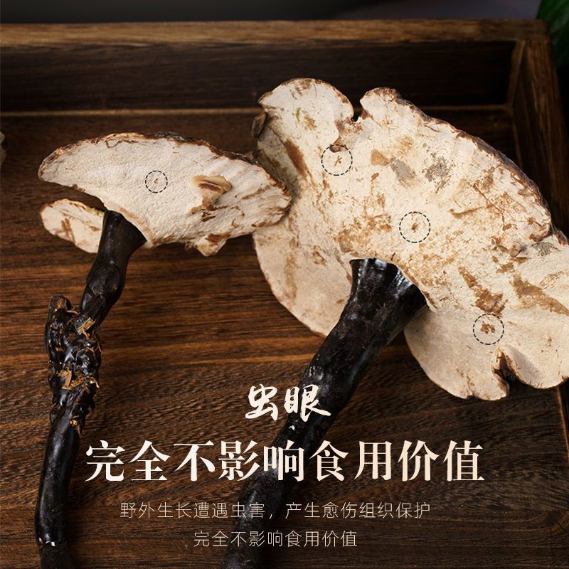 西藏野生紫灵芝泡酒纯野生整枝黑灵芝可切片打粉整朵整株