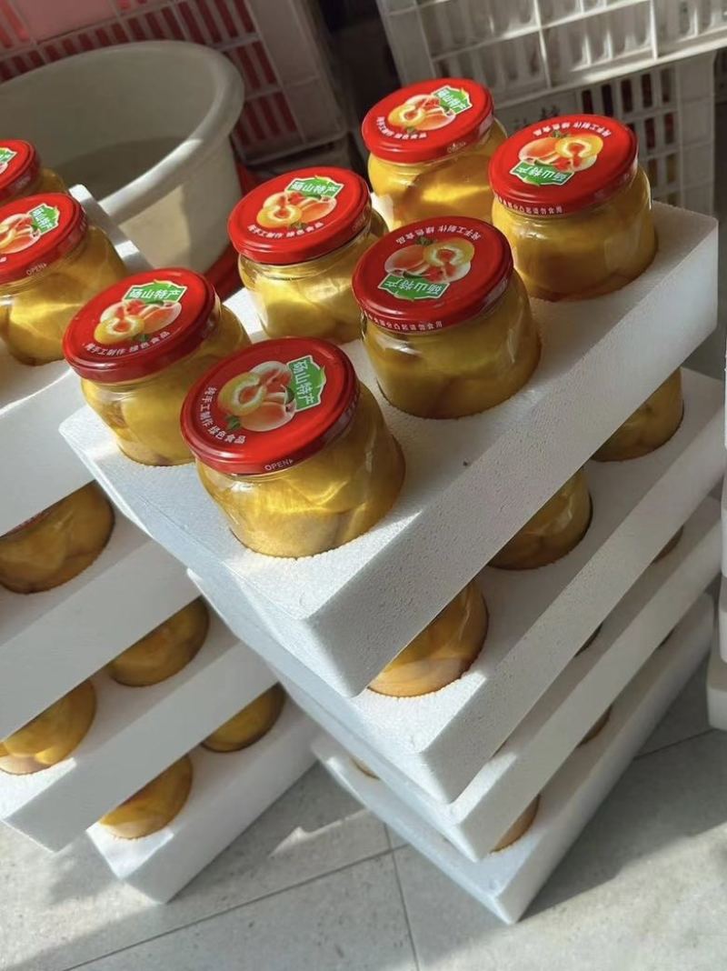 纯手工黄桃罐头
