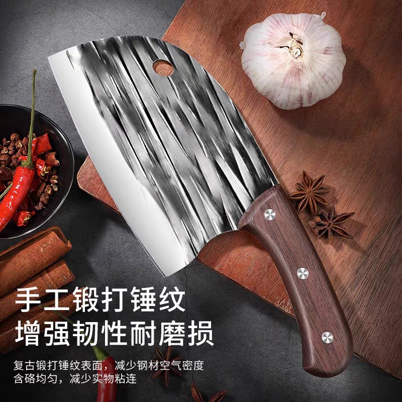 锻打菜刀家用菜刀网红菜刀锋利切肉厨房刀具厨房刀具酒店厨师