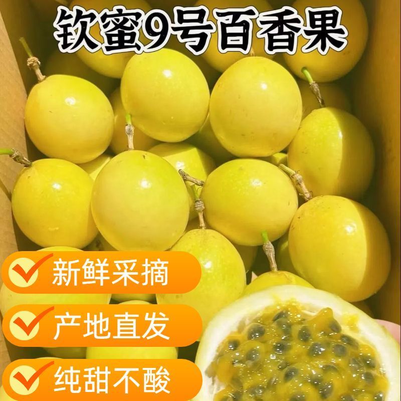 【南方果坊】正宗钦蜜9号黄金百香果当季新鲜孕妇水果一整箱