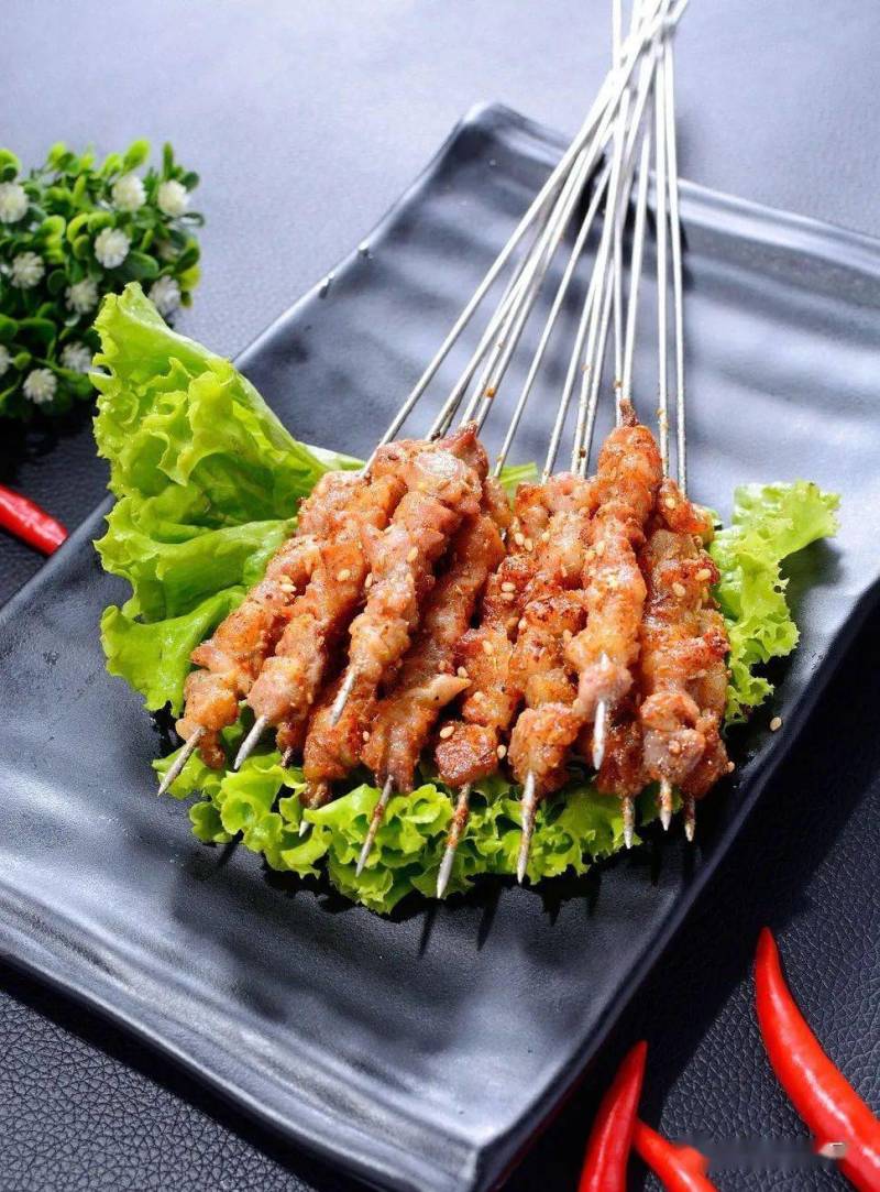 钢签羊肉串