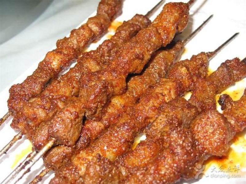 钢签猪肉串