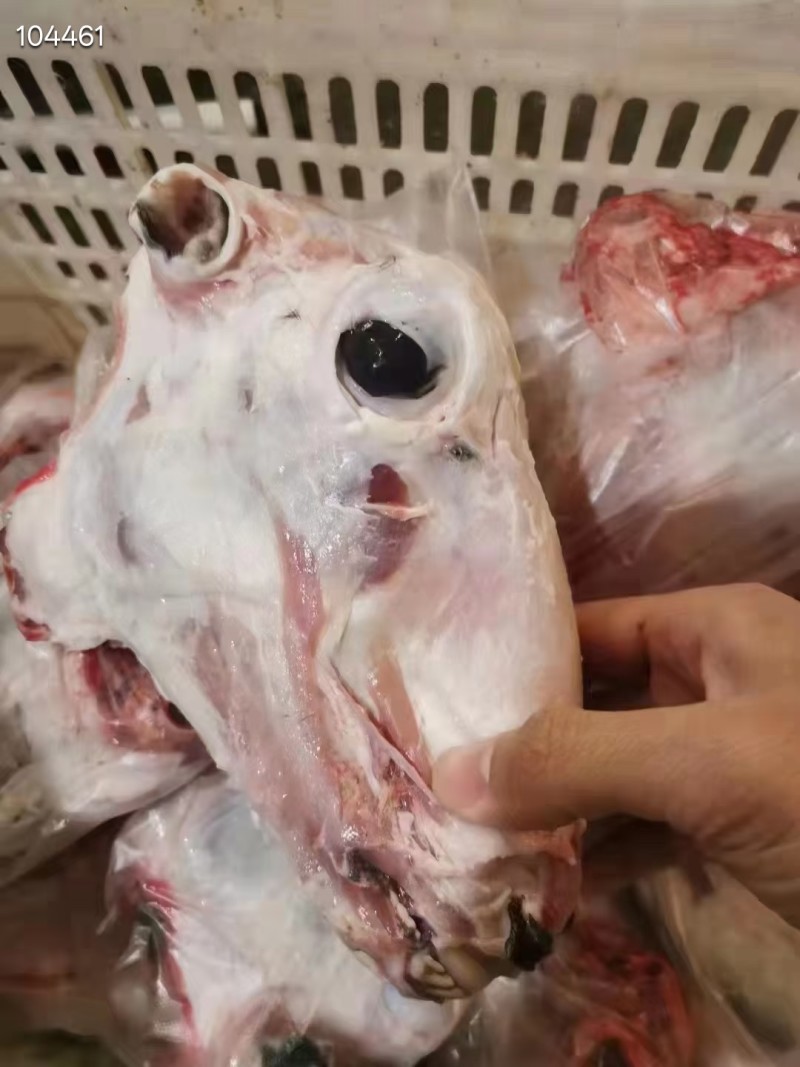 羊头，带皮，去皮，