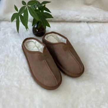 皮毛一体包底拖鞋