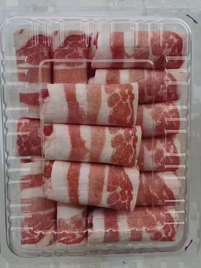 牛肉商用雪花肥牛卷批发整箱外卖火锅米线冒菜自助餐鸭肉卷羊肉卷