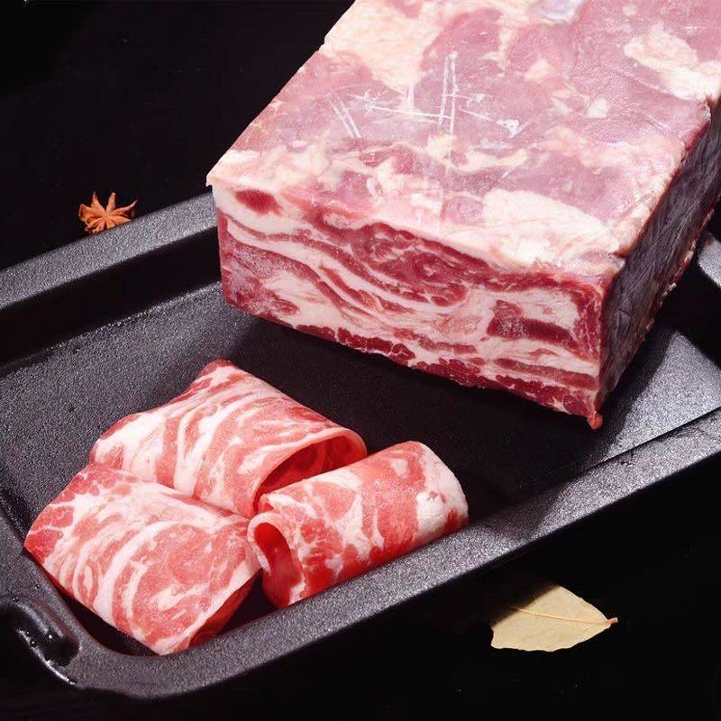 牛肉商用雪花肥牛卷批发整箱外卖火锅米线冒菜自助餐鸭肉卷羊肉卷