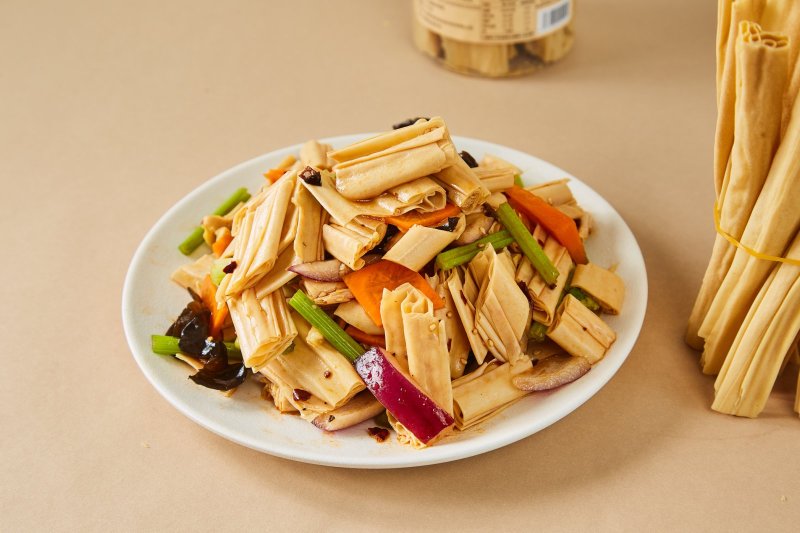 速泡腐竹，原材料只有大豆和水，温水5-10分钟可泡发