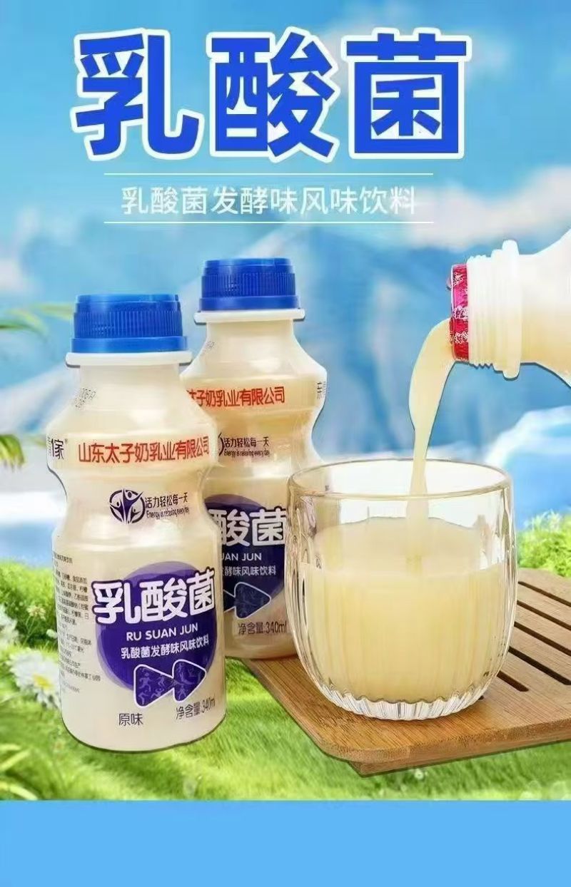340乳酸菌塑包12瓶6元厂家发货
