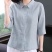 高档女士亚麻五分袖翻领衬衫，500件左右，质量**好6.5