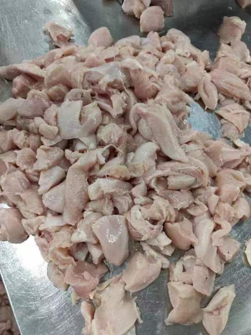 鸡米花，牙签肉原料，去皮胸肉块