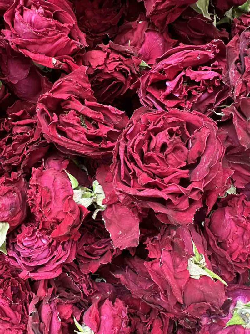 冻干墨红玫瑰花微波干烤干墨红金边玫瑰花出售