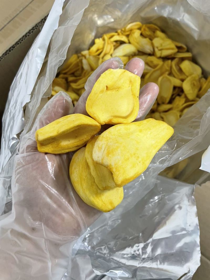 A菠萝蜜干脆片香脆可口大片金黄原料批发价箱装发货