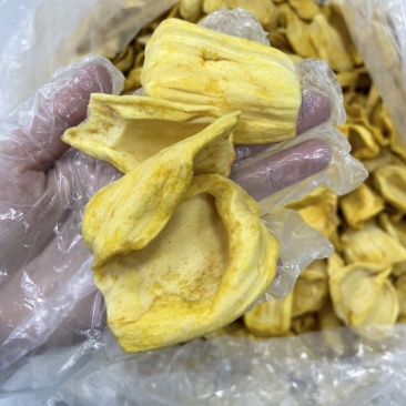 A菠萝蜜干大片脆甜菠萝蜜脆片现货厂家直销原料批发7㎏箱装