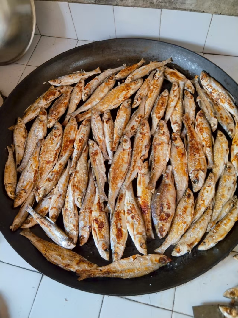 河鱼柴火煎鱼干炸鱼仔