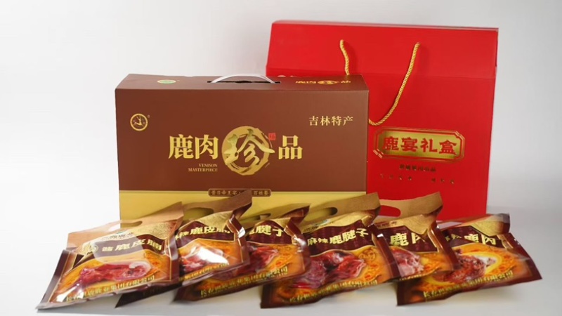 鹿肉熟食即食酱鹿肉五香腱子肉东北特产食品传统滋补品一箱六袋